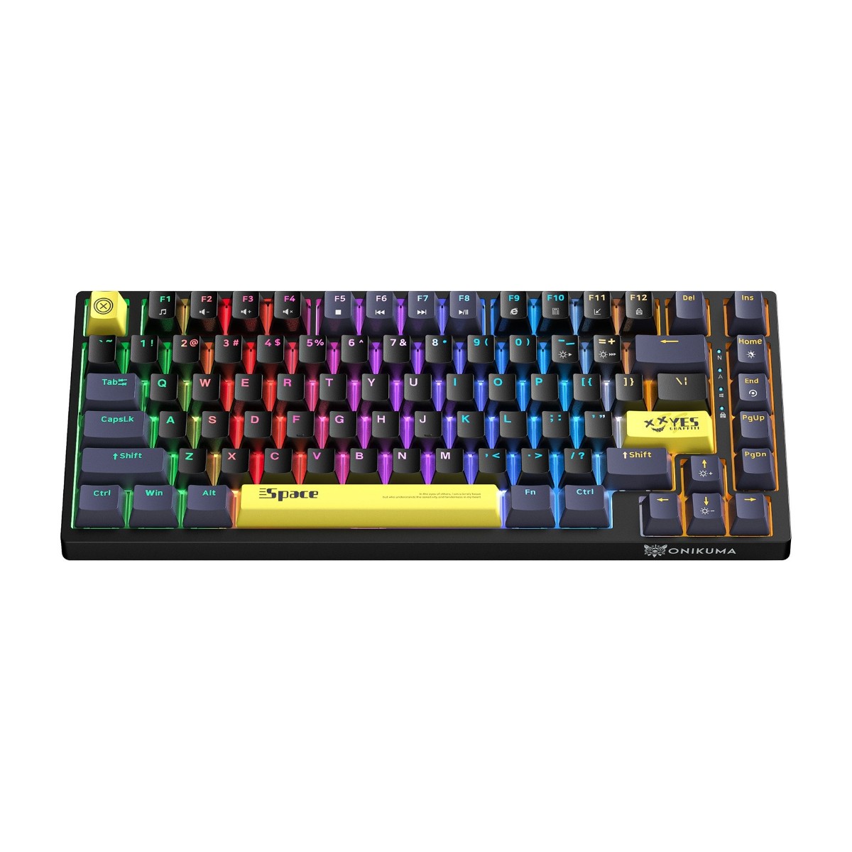 كيبورد أونيكوما G52 ميكانيكال 75% RGB – Blue Switch